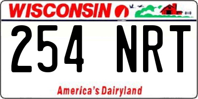 WI license plate 254NRT