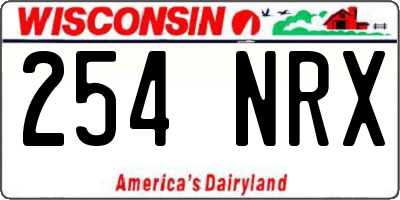 WI license plate 254NRX