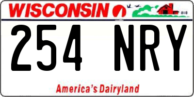WI license plate 254NRY