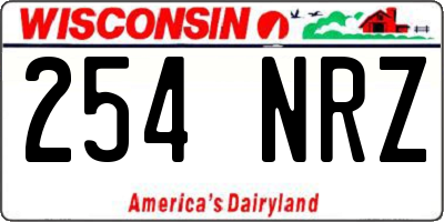 WI license plate 254NRZ