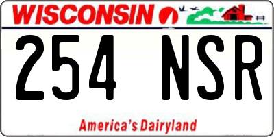 WI license plate 254NSR