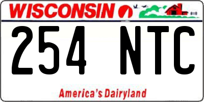 WI license plate 254NTC