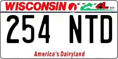 WI license plate 254NTD