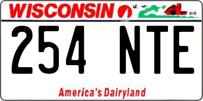 WI license plate 254NTE
