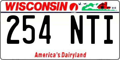 WI license plate 254NTI
