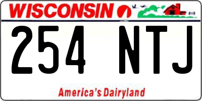 WI license plate 254NTJ