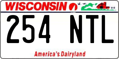 WI license plate 254NTL