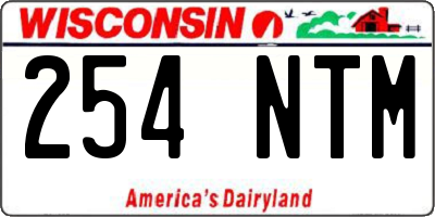WI license plate 254NTM