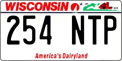 WI license plate 254NTP