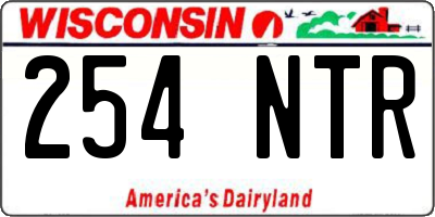WI license plate 254NTR