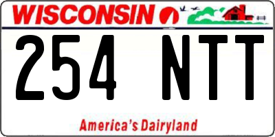 WI license plate 254NTT