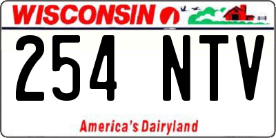 WI license plate 254NTV