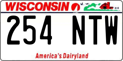 WI license plate 254NTW