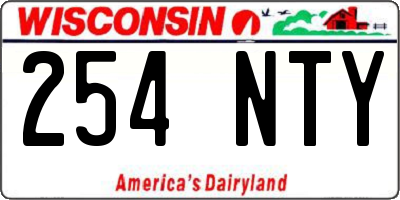 WI license plate 254NTY