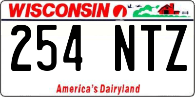 WI license plate 254NTZ