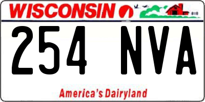 WI license plate 254NVA