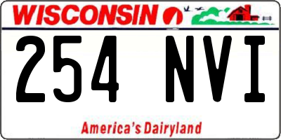 WI license plate 254NVI