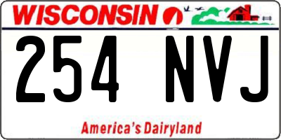 WI license plate 254NVJ