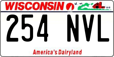 WI license plate 254NVL