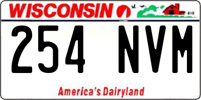 WI license plate 254NVM