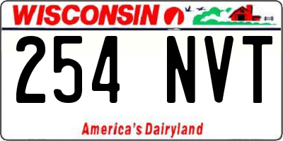 WI license plate 254NVT