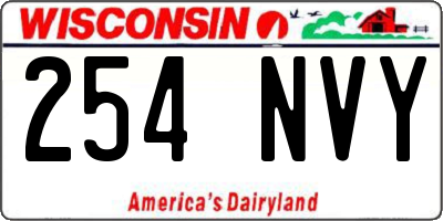 WI license plate 254NVY