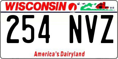 WI license plate 254NVZ