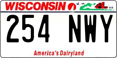 WI license plate 254NWY