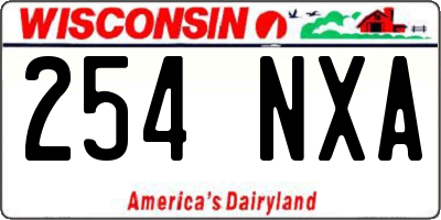 WI license plate 254NXA