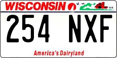 WI license plate 254NXF