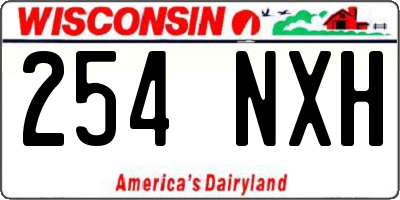 WI license plate 254NXH