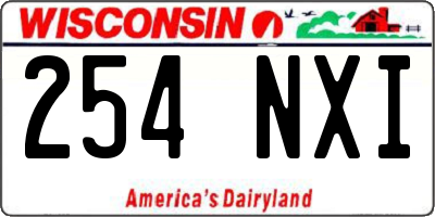 WI license plate 254NXI