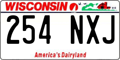 WI license plate 254NXJ