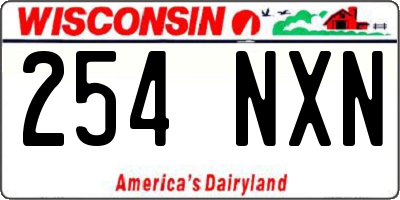 WI license plate 254NXN