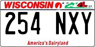 WI license plate 254NXY