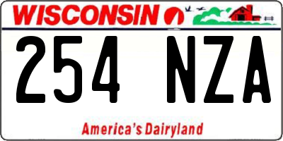 WI license plate 254NZA