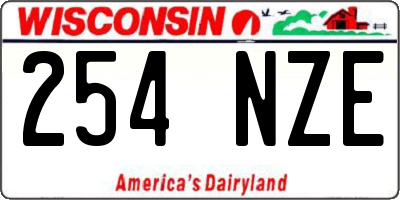 WI license plate 254NZE