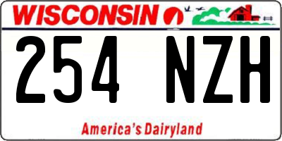 WI license plate 254NZH