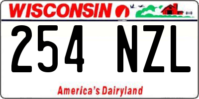 WI license plate 254NZL