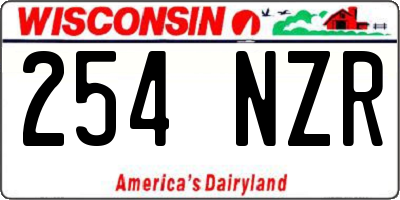 WI license plate 254NZR