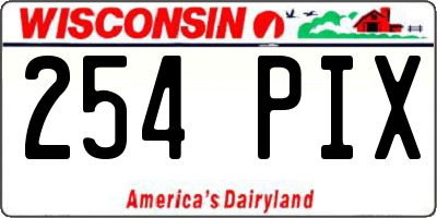 WI license plate 254PIX