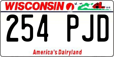 WI license plate 254PJD