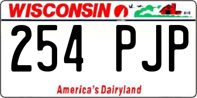 WI license plate 254PJP