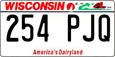 WI license plate 254PJQ