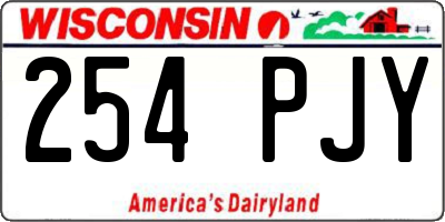 WI license plate 254PJY