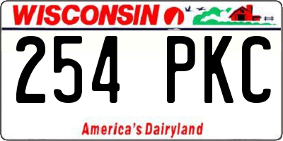 WI license plate 254PKC