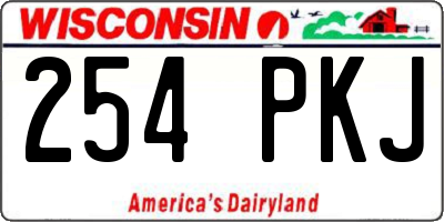 WI license plate 254PKJ