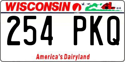WI license plate 254PKQ