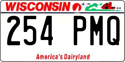WI license plate 254PMQ
