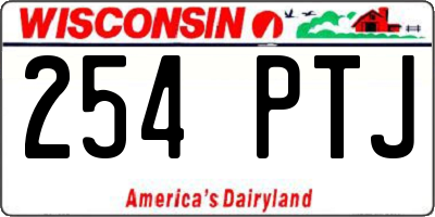 WI license plate 254PTJ